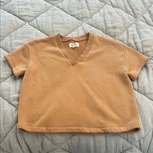 Madewell Tan Short Sleeve Tee Relaxed Fit